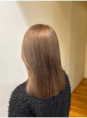 20代30代大人可愛い艶感ミルクティーベージュダブルカラー