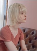 ハイトーンウルフスタイルホワイトブロンド