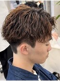 熊本ツイストスパイラルパーマ アップバング MEN'S HAIR