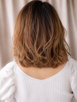 カバーヘア ブリス 川口(COVER HAIR bliss)&nbsp;□オンブレカーキベージュかきあげセミディ405川口20代30代40代
