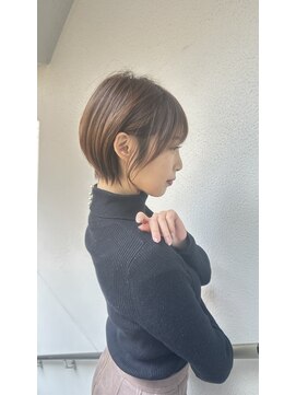 アグ ヘアー ネスト 茨木店(Agu hair nest) 大人可愛い20代30代40代丸み小顔ショートボブマッシュ