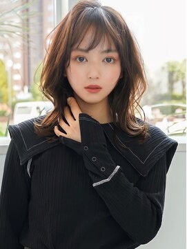 アグ ヘアー アプレ 宮崎若草通り店(Agu hair apre) 《Agu hair》女っぽひし形小顔カールセミディ
