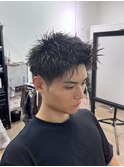 長めのスパイキーショート
