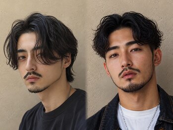ジレス(Jiles)の写真/江坂駅徒歩1分●カット＋眉ワックス￥6900～[江坂/Men's/メンズカット/パーマ/縮毛矯正/髪質改善/眉毛]