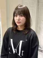 ヨーク(YOKE) 【YOKE】ミントベージュオリーブブリーチなしミディアムレイヤー