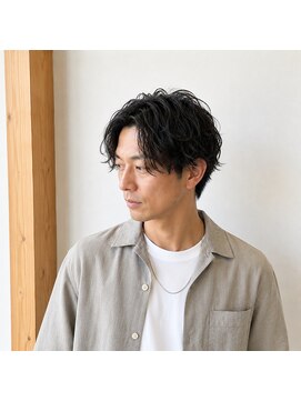 スープレックス ヘアーデザイン(SOUPREX HAIR DESIGN) 大人メンズセンターパートナチュラルパーマ30代 40代 50代 60代