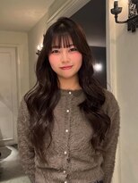 ネルケ 立川(nelke) 韓国風ヨシンモリ巻きロング顔周りレイヤー小顔カット暗髪立川