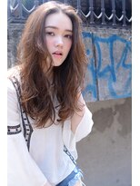 ミラバイグリーン(Mira by green)&nbsp;柔らかnudy beige ほつれ感wave