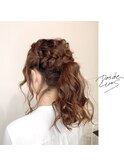 新潟×編み込みポニーテール×お呼ばれヘアセット