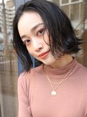 外ハネ仕上げのプレーンボブ