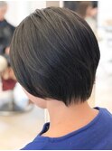 黒髪×大人ショートボブ