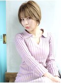 大人かわいいシースルーバングショートボブ　9