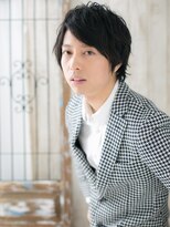 メンズヘア ビーセカンド 草加店(MENS HAIR B-2) オシャレビジカジ黒髪ウルフマッシュL