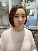 ミディアムボブ&ハイライト