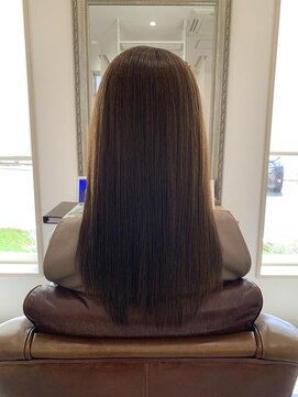 アドラーブル 長岡新保店(adorable) 髪質改善カラーうるツヤベージュブラウンストレートロング