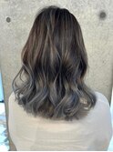 シルバーカラー バレイヤージュ グラデーションカラー