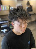 波巻きパーマ×ツイストスパイラル×マッシュ×ツーブロック