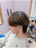 メテオストレート×フェードツーブロック ウルフスタイル