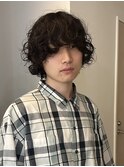=メンズボブ/スパイキーショート/ブルーブラック／MEN’S HAIR