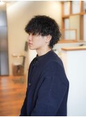 横顔が決まる襟足残しめツイストスパイラルパーマ
