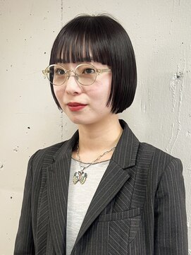 タロ(TALO) 【TALO】切りっぱなし丸みミニボブ×ワイドバング