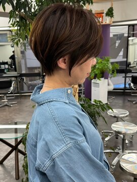 ネイロ バイ ジルブラン 葛西(NeiRo by JIL BLAN) ハイライト白髪ぼかしダブルカラーインナーカラーショートボブ