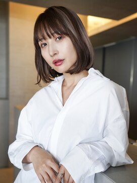 アルバム 銀座(ALBUM GINZA) 顔周りレイヤー韓国ヘアハイライトカラーミディアム_F0223