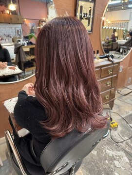 チャプター 問屋町(chapter) ケアカラーピンクラベンダーブラウンカラーレイヤーカット韓国