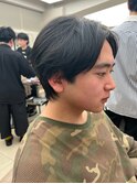 メンズヘアメンズショートセンターパート