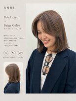 アニー 松戸(ANNI) ワンホンレイヤー/ミルクティーブロンド/ダークブルー/松戸駅