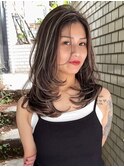155. ワンホンレイヤーカット/卵型/ハイライト/レイヤー