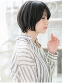 ■ダークアッシュひし形黒髪ミニボブ51-3★上尾20代30代40代