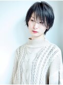 M.SLASH馬車道/耳かけ/モード/クール/黒髪/小顔/ウルフz1