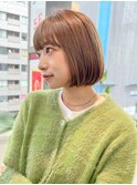 【阿部もえる】ボブ×ミルクティカラー