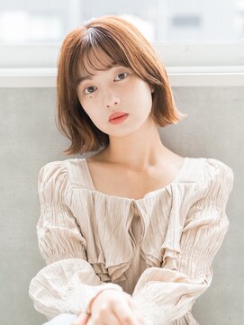 フレーム へアアンドトリートメント 天王寺北口店(FRAME) 【FRAME  天王寺北口】抜け感/くせ毛カット/柔らかベージュ