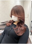 ミルクティーベージュ髪質改善トリートメントインナーカラー