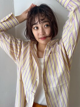 シエル 一社(cher) 前髪くるりんボブ。