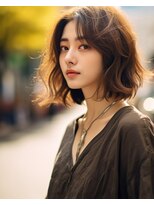 ヴェローグ シェ ブー(belog chez vous hair luxe) 大人ミディアムレイヤーウェーブ