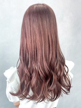 アイティーバイアルバム 藤沢店(IT by ALBUM) ピンクロング_ハッシュカットフルバングレッドブラウン_ba477441