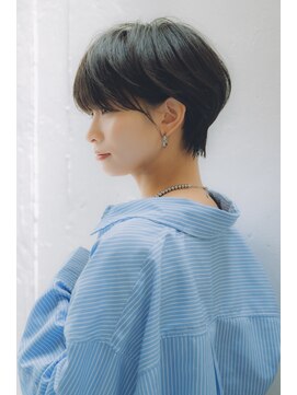 センスヘア(SENSE Hair) 黒髪/マッシュショート/耳掛けショート/小顔カット/グレージュ