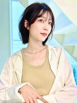 アンク(ank)&nbsp;大人可愛い/レイヤーボブ/レイヤーカット/オリーブベージュ/小顔