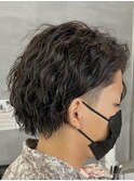 ツイストスパイラルパーマツイストパーマメンズマッシュパーマ