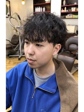 レボルトヘアー(R EVOLUT hair) 波巻きパーマ刈り上げマッシュ