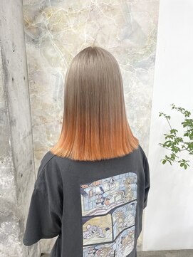 カシェル(cashel kishaba) 『ベージュ×オレンジ　ぱつっとしないデザインカラー』