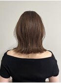 ミディアムレイヤーボブレイヤーくびれヘアヘーゼルブラウン艶髪