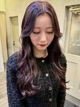 小顔/オリーブグレー/ココアベージュ/黒髪/レイヤー