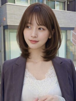 コート 表参道(Cote)の写真/レイヤーボブ、ひし形ボブに特化したストレートパーマ(縮毛矯正)が人気!トップはふんわり毛先まとまり◎