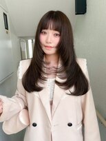 ローレンジウ(LOREN JU)&nbsp;着物ヘア/ダークアッシュ/ミディアムレイヤーカット/名古屋名駅