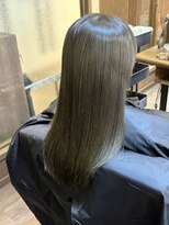 エイチエムヘアーホーム 池袋2号店(H M hair home)&nbsp;オリーブベージュ/縮毛矯正/くびれミディ/レイヤーカット/池袋