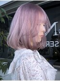 インナーボブハイトーンカラーダブルカラーミルクベージュ